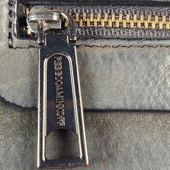 REBECCA MINKOFF Avery Handbag Black Leather Chain Strap Crossbody Small Purse - Picture 4 of 11